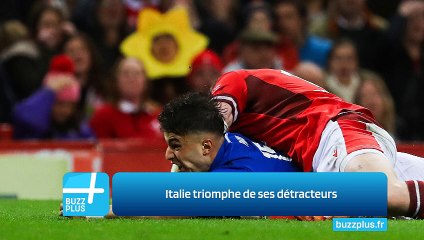 Italie triomphe de ses détracteurs