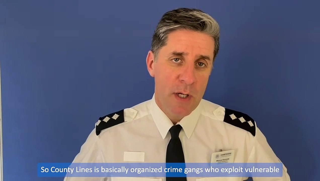 Hampshire and Isle of Wight police officer discussing county lines drug dealing