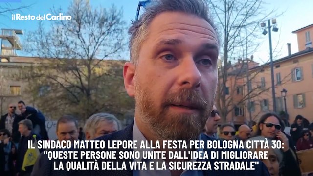 Il sindaco Matteo Lepore alla festa per Bologna citt? 30: Queste persone sono unite dall'idea di migliorare la qualit? della vita e la sicurezza stradale
