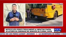 Motociclista perece tras estrellarse con bus en Florida, Copán