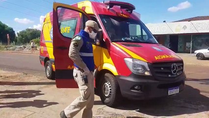 Ciclista idoso é socorrido após queda e encaminhado para UPA em Cascavel