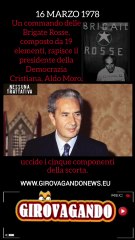 16/Marzo 1078 Un commando delle Brigate Rosse, composto da 19 elementi, rapisce il presidente della Democrazia Cristiana, Aldo Moro,e uccide i cinque componenti della scorta.