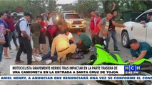 Brutal accidente vial deja una persona herida en Santa Cruz de Yojoa
