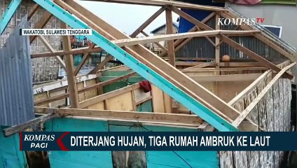 Скачать видео: Wakatobi Dilanda Hujan Deras dan Angin Kencang, 3 Rumah Warga Ambruk ke Laut