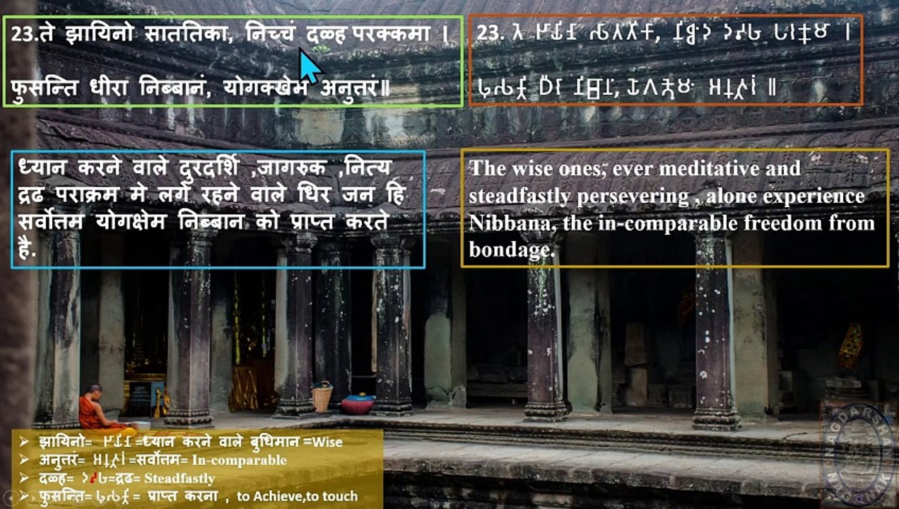 Dhammapda gatha 23