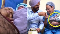 Sidhu Moose Wala Mother Baby Boy Birth Hospital Celebration Viral, Father Cake Cutting Inside Photos