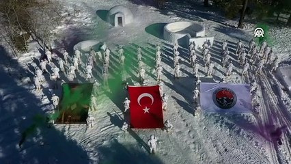 Karlı dağların erleri zorlu görevlere tatbikatlarla hazırlanıyor