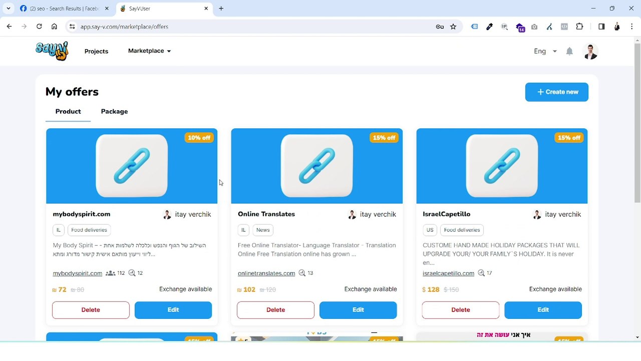 How To Get Customers To Buy Links From You On The SayV Marketplace: Itay Verchik IVBS SEO / PPC