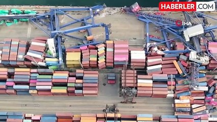 Milyonluk liman kazasının güvenlik kamera görüntüleri ortaya çıktı