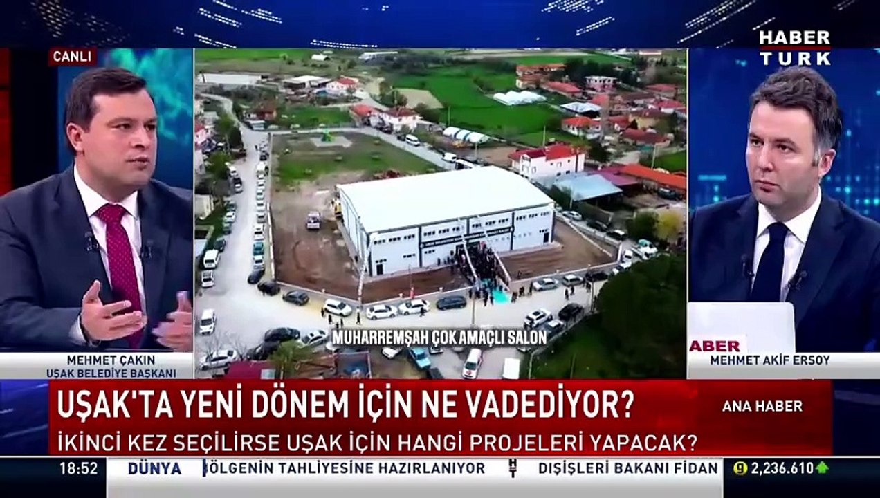 Uşak Belediye BaşkanıMehmet Çakın Habertürk'te