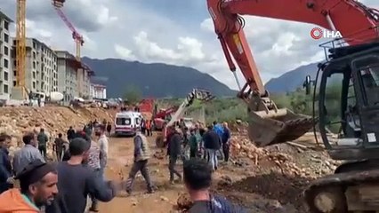 Beton dökümü esnasında meydana gelen çökmede 4 işçi yaralandı