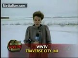 Reportera en la nieve