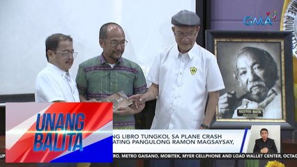 Bagong edition ng libro tungkol sa plane crash na ikinasawi ni dating pangulong Ramon Magsaysay, inilunsad sa UST | UB