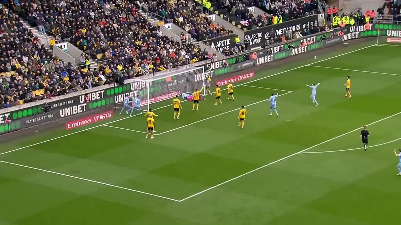 GOAL  Ellis Simms  Wolves 0-1 Coventry City  Quarter-final  Emirates FA Cup 2023-24