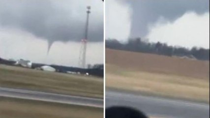 La fuga in auto dal tornado: le immagini sono spettacolari