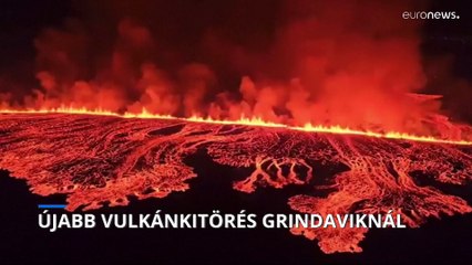 Újabb vulkánkitörés az izlandi Grindaviknál