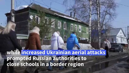 Russians cast their ballots in the city of Sergiyev Posad