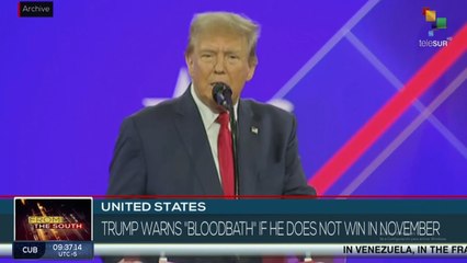 Donald Trump warns of a "bloodbath" if he does not win the US presidential election