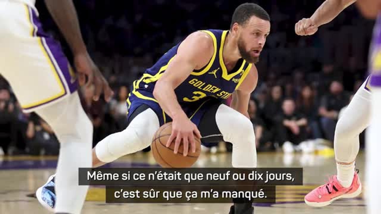 Warriors - Curry : "Même si ce n'était que 9 ou 10 jours, c'est sûr que ça m'a manqué"