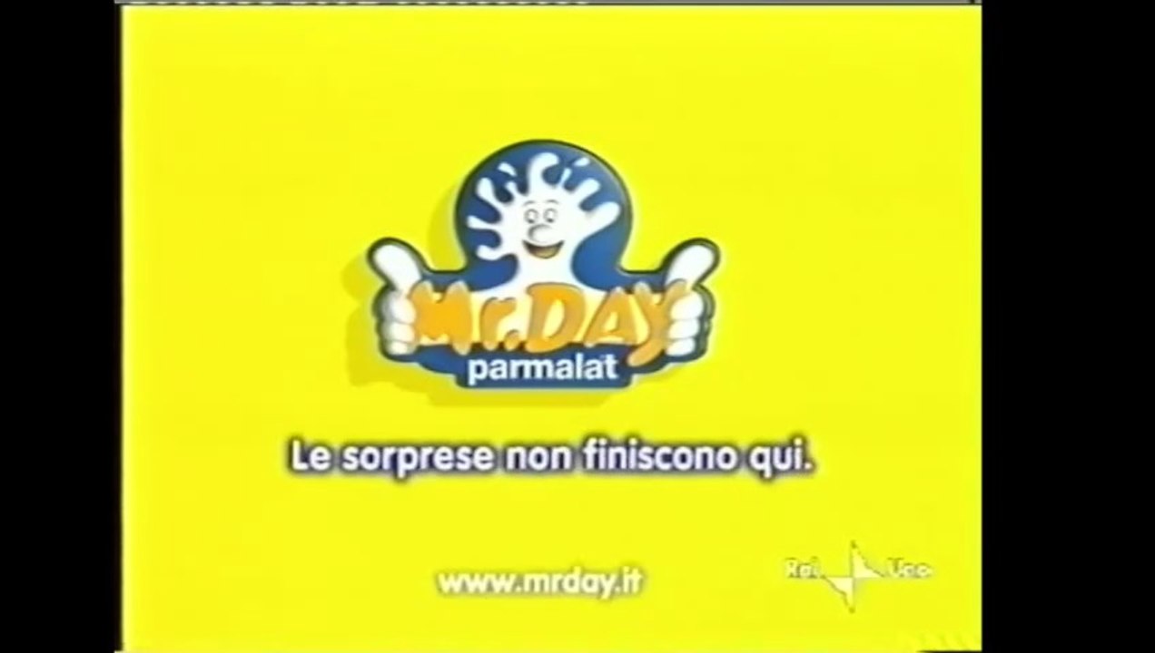 Pubblicità/Bumper anno 2002 RAI 1 - Parmalat Mr. Day