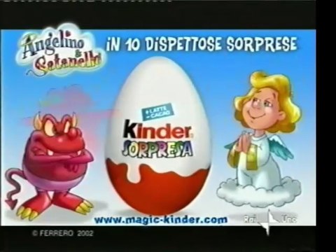 Pubblicità/Bumper anno 2002 RAI 1 - Kinder Sorpresa