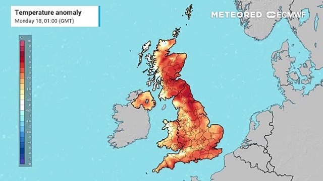 Mild for all areas on Monday however cooler air will begin to edge into northern areas on Tuesday.