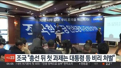 조국 "총선 뒤 첫 과제는 대통령 등 핵심 권력자 비리 처벌"