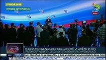 Pdte Vladímir Putin ofreció una rueda de prensa tras la culminación de los comicios presidenciales