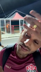Matheus Gonçalves comemora primeiro gol pelo Vitória: 'Pensando sempre no grupo'