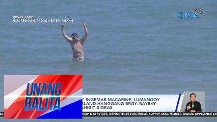"Pinoy Aquaman" Ingemar Macarine, lumangoy mula Olatoyan Island hanggang Brgy. Baybay sa loob nang mahigit 3 oras | UB