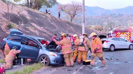 Cuatro heridos tras choque ocurrido en alajuelita