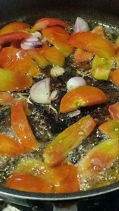 tomatoes on fire