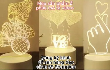 Đèn LED 3D để bàn trang trí hoặc phòng ngủ - Sạc USB