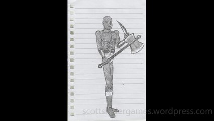 Barbarian Pencil Sketch Video #27 (03-18-2024)