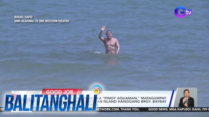 Pinoy Aquaman Ingemar Macarine Completes 3-Hour Swim from Olatoyan Island to Brgy. Baybay 🏊‍♂️