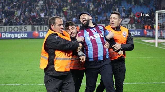 Trabzon'da maç sonu saha karıştı