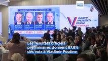 Vladimir Poutine réélu président, la guerre en Ukraine va se poursuivre
