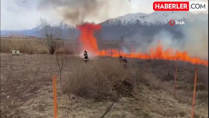 Erzincan'da örtü yangını büyümeden söndürüldü
