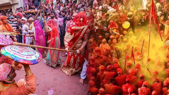 Lathmar Holi 2024: बरसाना में लट्ठमार होली क्यों खेली जाती है | Lathmar Holi Kyu Kheli Jati Hai
