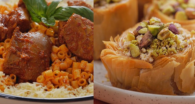 Pâte tunisienne à la viande de dinde , Roulée fruits secs et chamia - chahwet Romdhan 2 EP 07