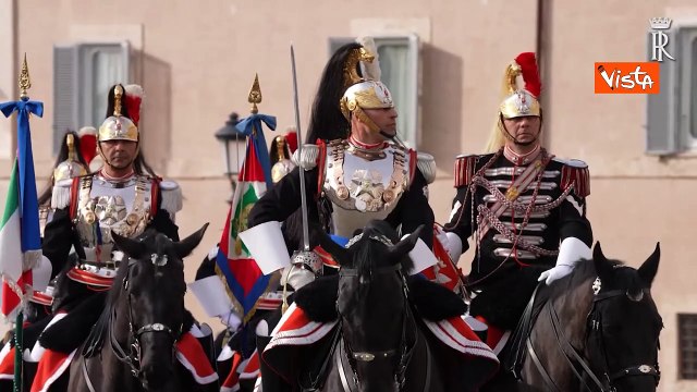 Giornata dell'Unit? nazionale, Mattarella assiste al cambio della guardia al Quirinale
