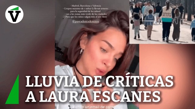 Lluvia de críticas a Laura Escanes por promocionar una empresa que pasea niños