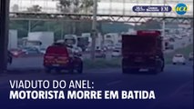 Motorista morre em batida de táxi em viaduto do Anel Rodoviário