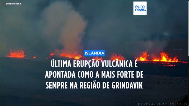 Vulcão na Islândia volta a entrar em erupção - e esta é a mais forte de sempre na região