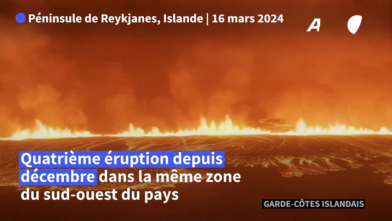 Quatrième éruption dans le sud-ouest de l'Islande