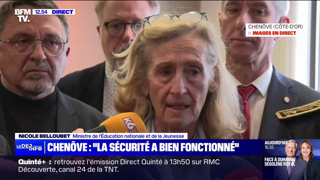 Principale menacée au couteau: selon Nicole Belloubet, "les procédures de sécurité ont bien fonctionné"