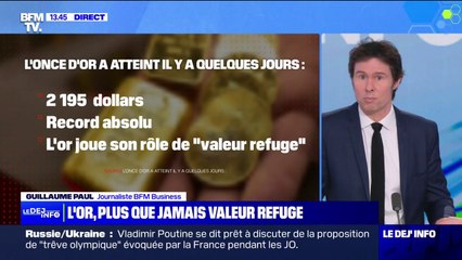L'or joue plus que jamais son rôle de "valeur refuge", son prix dépasse son record historique