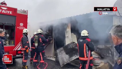 Malatya’da konteyner yangını