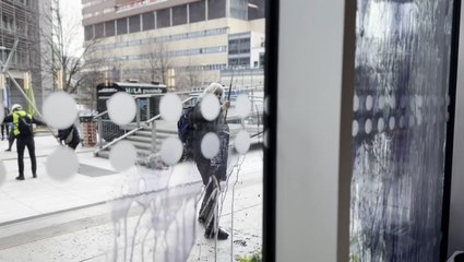 GB News building targeted with spray paint by protesters over ‘lies’