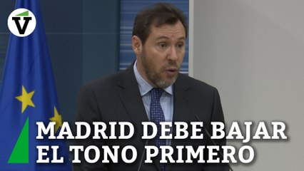 Puente dice que es la Comunidad de Madrid la que debe empezar a rebajar el "tono"